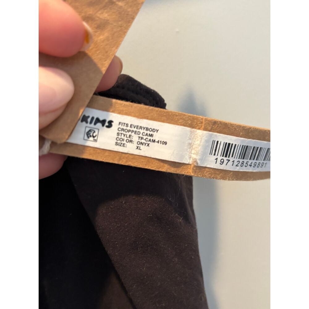 SKIMS FITS EVERYBODY BLACK CROPPED CAMI SIZE XL NWT - Picture 4 of 5